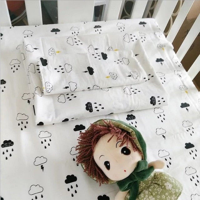 Cotton Crib Bed Linen Kit