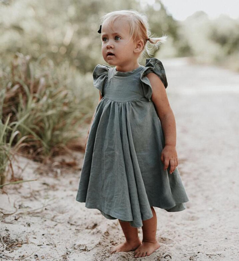 Ruffles Princess Linen Dress