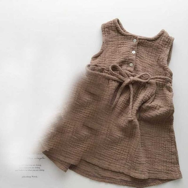 Ruffles Princess Linen Dress