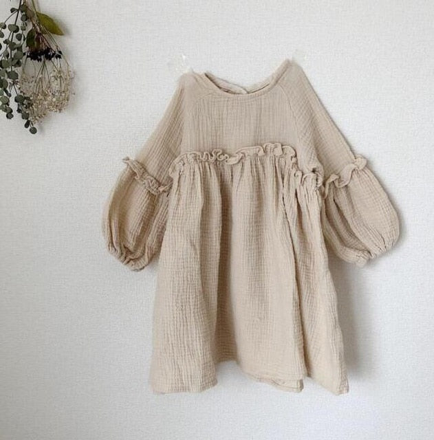 Ruffles Princess Linen Dress