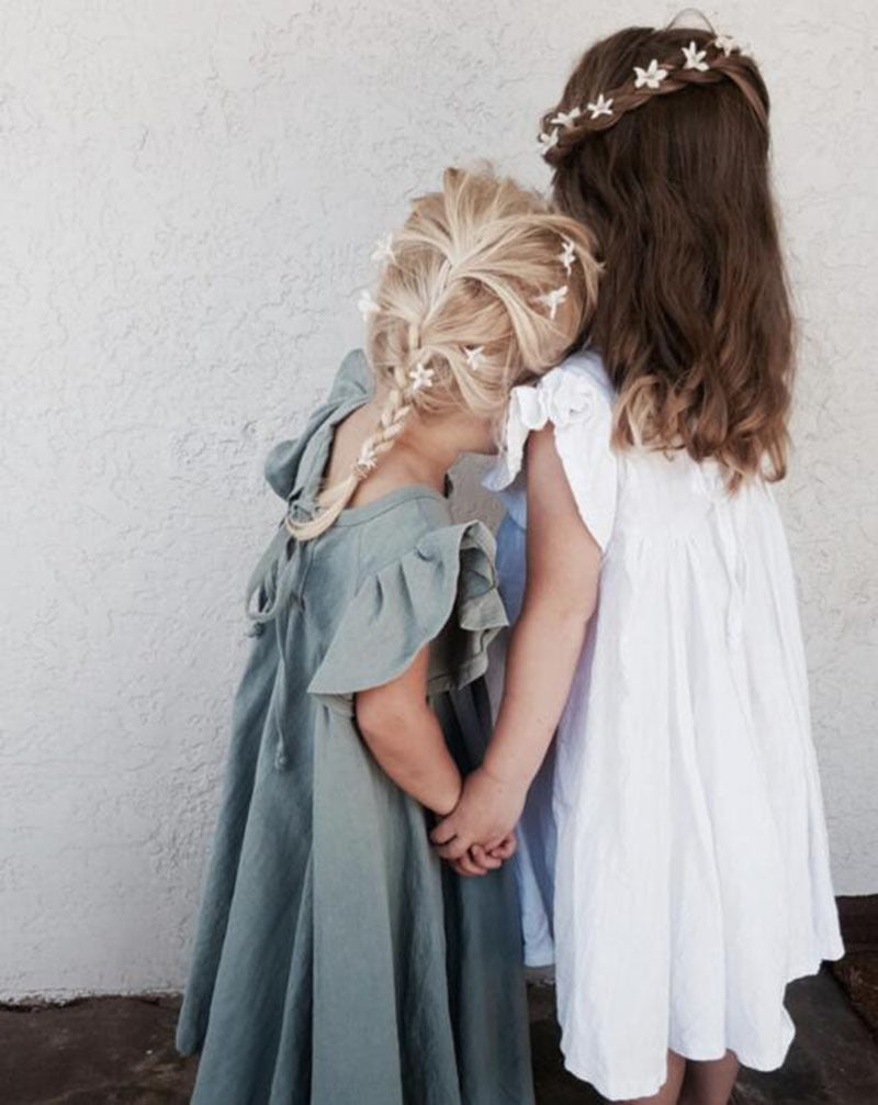 Ruffles Princess Linen Dress