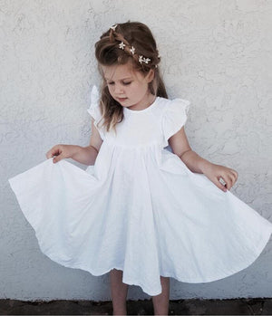 Ruffles Princess Linen Dress